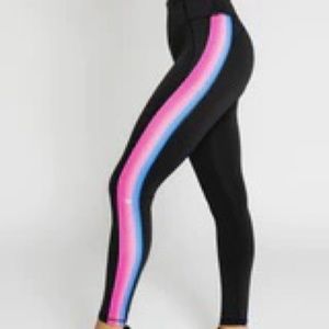 IVL size 8, Hydralux black leggings with rainbow side trim